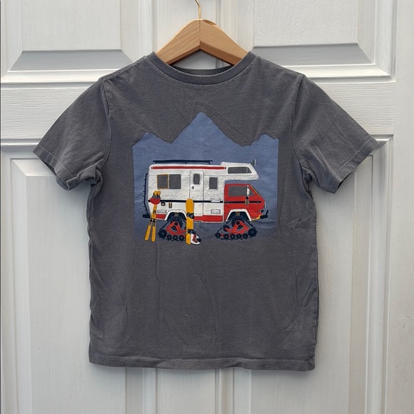 GAP Boys Short Sleeve T-Shirt, Gray with Outdoor Camper, Camping, Size M (8) - Picture 15 of 17